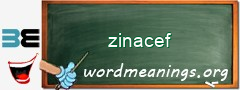 WordMeaning blackboard for zinacef